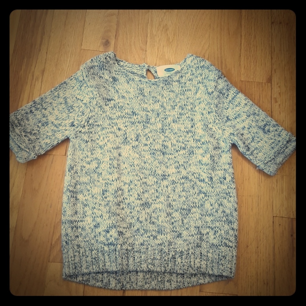 Toddler short sleeve sparkly sweater 3T